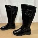 Wear Ever Julia Black Knee High Boots Riding Moto Boots Sz 6.5 W Photo 6