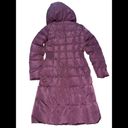 Cole Haan  Signature Hooded Down‎ & Feather Long Puffer Jacket Coat Purple Size S Photo 5