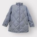 Liz Claiborne  Woman Down Feather Quilted Puffer Coat Plus Sized Womens 3X Blue Photo 0