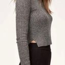 Babaton Aritzia |  Nathaniel Black Ribbed Cropped Wool Blend Sweater Size Small Photo 2