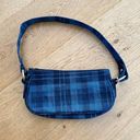 ASOS  Design 90's Shoulder Bag in Check Denim Blue Photo 0