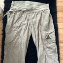 Tan velvet cargo pants Photo 1