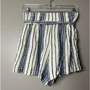 Lulus  paper bag waist high rise boho stripe embroidered shorts women's size S Photo 3