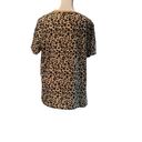 Blooming Jelly Tan & Black Leopard Print Short Sleeve Women’s T-Shirt Size Large Photo 2