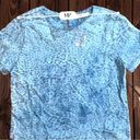 Life in Progress  Womens Small Blue Cheetah Print Blouse • Keyhole Neck NWT Photo 13