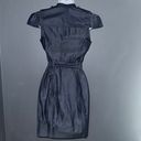 EXPRESS Navy Blue Button Down Mini Denim Style Dress Womens XS - Small 0 Photo 3