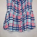 Torrid NWT  Peplum Smocked Bodice Cami - Crinkle Gauze Plaid White size 1X Photo 3