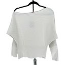 n:philanthropy  White Ribbed Off Shoulder Long Sleeve Sweater NWT size Large Photo 2