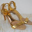 Lauren Ralph Lauren Size 10B Samantha Foot And Ankle Strap Gold Stiletto Photo 0