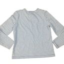 Orvis  light blue & white striped long sleeve blouse sz small Photo 1