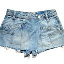 We The Free Free People Distressed Denim Skort Photo 0