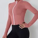 Krass&co Women Sports Running Long-sleeved Standing-collar Zipper Fast-drying top Sz M  Photo 0