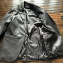 Mango Oversized Leather Blazer Photo 3