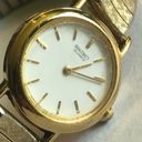 Seiko  Vintage Gold Tone Stretchy Speidel Band Retro Wristwatch Watch NEW BATTERY Photo 5