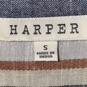 Harper  Strioed Button Down Tie Front Top Photo 3