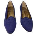 Saint Laurent Yves  YSL Vintage Ribbed Navy Silk Pumps 7M Heels 2.25" Photo 3