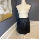 Vince  Lambs Leather Colorblock Skirt Photo 3