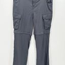 prAna  Dark Grey Double Button Outdoor Zip Off Pants Women's Size 10 Photo 8