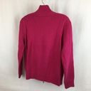 Ralph Lauren Hot Pink Wool & Angora Zip Up Cable Knit Cardigan Sweater Size M Photo 2