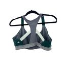 Zella  Bra Womens Large Sports Moss Green Gray Colorblock Cutout Racerback Photo 1