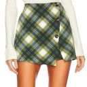 We Wore What  Faux Wrap Mini Skirt in Vintage Plaid Photo 0