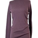 Amethyst RICK OWENS Ribbed Long Sleeve Dress in  Large Womens Maxi Knit Bodycon Photo 6
