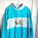 Disney Vintage Winnie The Pooh  Maxi Style Long Housecoat Robe Pajama Velour M Photo 3