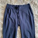 Athleta Y2K Early 2000s Navy Blue  Midtown Trouser Elastic Drawstring Waist Sweatpants Mid-Low Rise Photo 3