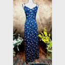 Nine Britton  Willow Brushed Knit Maxi Dress - Navy Floral - size L Photo 3