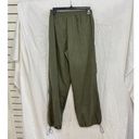 ZARA  Pull On High Waisted Elastic Waist Parachute Pants Green Women's Size XS Photo 3