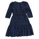 Shoshanna Navy Ruffle Mini Miran Paisley Lace Dress Photo 2