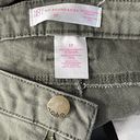 No Bo  Juniors SZ 17 Straight Jeans Mid-Rise Stretch Pockets Olive Green Zip-Fly Photo 6