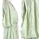 Anthropologie  Moon River Puff Sleeve Maxi Tiered Dress Mint Smocked Small Photo 9