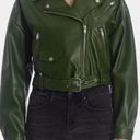 Avec Les Filles Average Les Filled Oversized Faux Leather Cropped Biker Jacket Photo 0