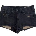 Rag and Bone  Size 26 MILA Mid Rise Cut Off Jean Shorts Black Distressed NEW Photo 0