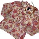 Vtg y2k international silk floral blouse Multi Size M Photo 7