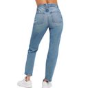 Good American New  Good Classic Distressed Straight Leg Jeans Indigo046 Photo 3