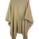 Vince Camuto  Womens Beige Tasseled‎ Poncho One Size Photo 6