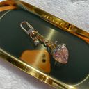 NEW Gold Pink Strawberry w/heart Purse Bag Charm Keychain Photo 1