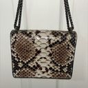 Vera Pelle Marina Galanti  Snake Print Leather Metal Chain Crossbody Bag Italy Photo 4
