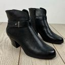 Baretraps  Lane Block Heel Ankle Booties 8M Black Faux Leather Croc Heel Cap $79 Photo 0