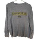 Old Varsity Brand University of Pittsburgh - light gray waffle knit long sleeve top  Photo 0