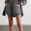 Isabel Marant  ETOILE Itea Gathered Denim Paperbag Shorts in Grey Size 34 Photo 0