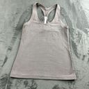 Lululemon  Womens Tank Size 6 Racerback Purple Acid Wash Fitted Race Length Logo Photo 0