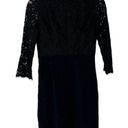 Shoshanna  Black Cocktail Dress Mini Lace Sleeves 2 Photo 3