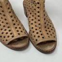 Loeffler Randall  Ione Beach Tan Leather Perforated Peep Toe Ankle Boots Shoes 6 Photo 3