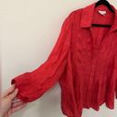 Coldwater Creek  red linen button down Photo 1