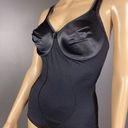 Second Skin Vintage Flexees Bodysuit Size 34C Black  Satin Underwire 5756 Shaper Photo 0