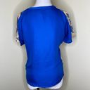 Tracy Reese  Neiman Marcus Sequin Top SMALL Blue Nude Scoop Neck Party Blouse Photo 2