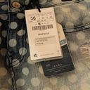 ZARA  Trafaluc Distressed Denim polka dot shorts, NWT Photo 5